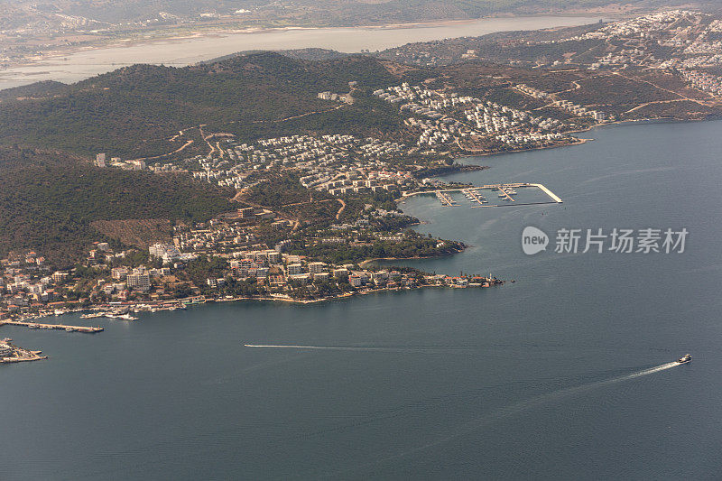 土耳其milas bodrum mugla附近的夏季小镇gulluk村海岸